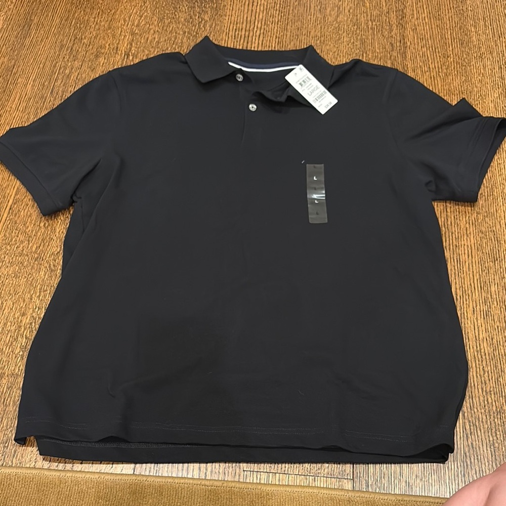 Club Room Black Polo Shirt Classic Knit